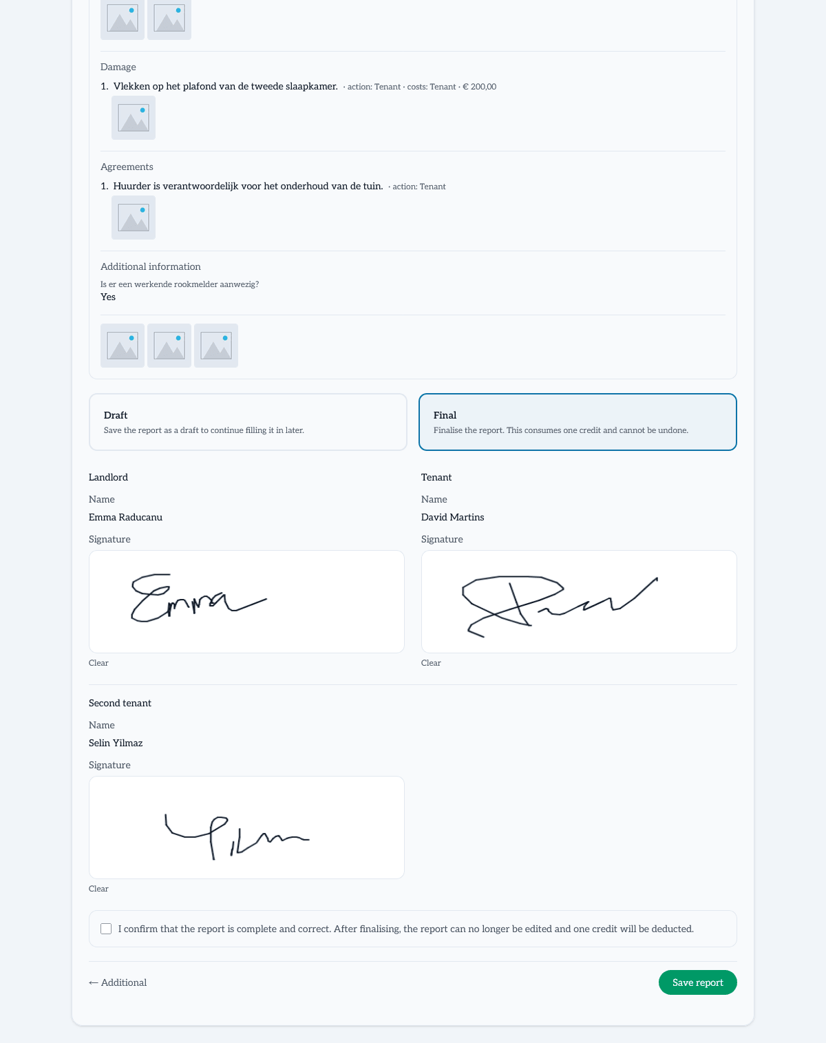 Sign & finalize